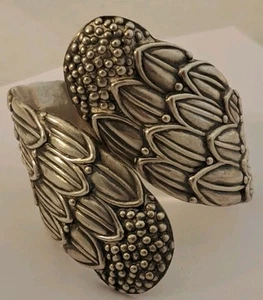 Alfredo Villasana Vintage Taxco Mexico Sterling Silver Iconic Clamper Bracelet - Picture 1 of 13
