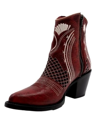 Ferrini Western Botas Mujer Savannah 7" Punta Redonda Rojo 60611-22 Foto 1 de 4