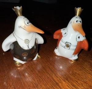 VINTAGE GOEBEL ADAM & ZEIGE COLUMBIAN KING PENGUIN SALT AND PEPPER SHAKERS SET - Picture 1 of 7