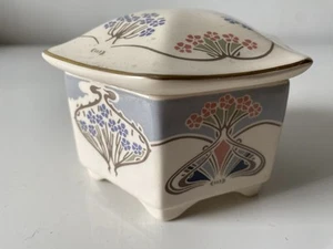 VINTAGE 1980s MASONS IRONSTONE - LIBRRTY IANTHE Lidded Ceramic Pot / Trinket Box - Picture 1 of 11