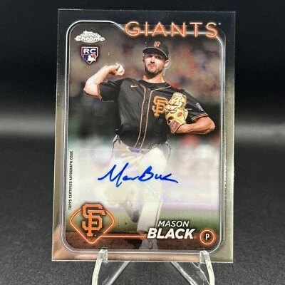 2024 Topps Chrome Update Mason Black Rookie Auto San Francisco Giants #AC-MB RC - Image 1 of 2