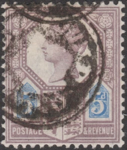 1887 JUBILÄUM SG207a 5d DUMPF LILA & BLAU BALTASOUND BRIEFTASCHE SIEGEL FEIN GEBRAUCHT - Bild 1 von 2