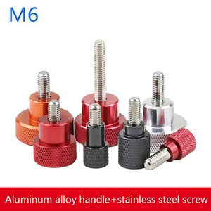 M6 Rändelschrauben A2 Edelstahl + Farbe Aluminium Stellschrauben Daumenschraube - Picture 1 of 5