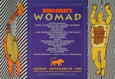 Peter Gabriel Poster Ziggy Marley Crowded House PM Dawn Womad - Image 1 of 2