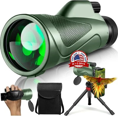 Telescopio monocular de alta potencia 12X60 para visión diurna/nocturna adultos - Image 1 of 4