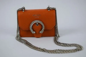 Neu mit Etikett echt JIMMY CHOO Mini Paris weiches genarbtes Leder Kristallschnalle Tasche Kette - Bild 1 von 17