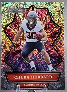 Chuba Hubbard /199 2021 Wild Card Alumination Rookie RC Holo-Lux Panthers OK St - Picture 1 of 3