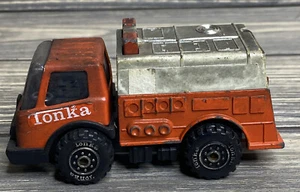 Vintage Tonka Fire Truck Red Metal White Cap Black Wheels Rear Door - Picture 1 of 6