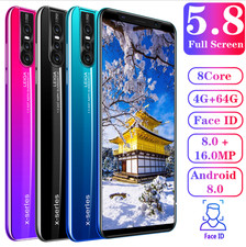 Free shipping 5.8" Full Screen Android 8.0 Smartphone Dual SIM Mobile Phone