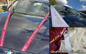 Personalised 6m Wedding Car Ribbon Various Colours Handmande Kit High Quality - Picture 1 of 8