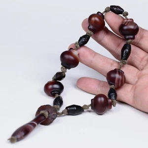 A beautiful collection of Old Agate beads rare Antique Ancient Himalayan - Picture 1 of 12