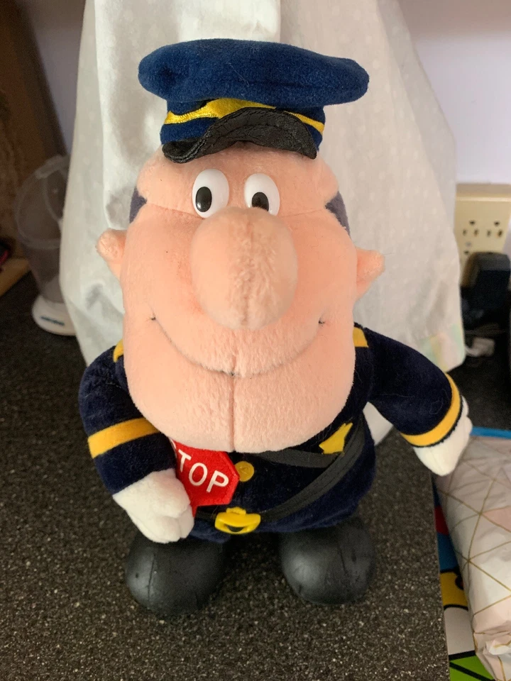 Muñeco de peluche grande de 13" Frosty The Snowman policía de tráfico raro retirado nuevo con etiquetas Foto 1 de 4