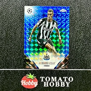 TOPPS CROMO UEFA 2023-24 ALEXANDER ISAK/150 REFRACTOR GEOMÉTRICO AZUL NEWCASTLE - Imagen 1 de 2
