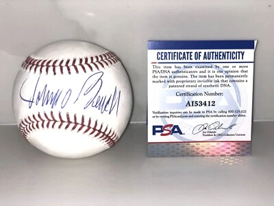Johnny Bench Hand Signed OML Baseball Cincinnati Reds HOF PSA DNA CERT - Image 1 of 3