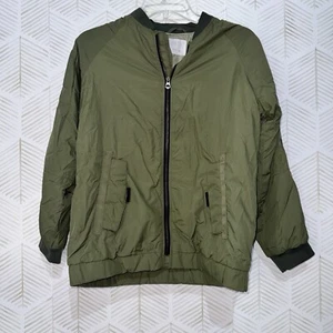 Zara Youth Boys Army Green Bomber Wind Breaker Jacket Size 11/12 Years - Picture 1 of 4