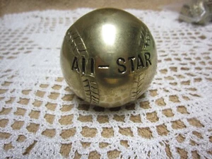 Vintage DAKIN Brass Baseball "ALL-STAR" Paperweight - Picture 1 of 5