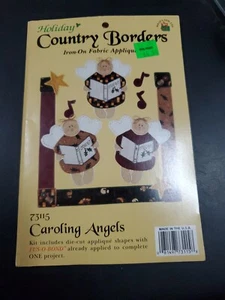 Kit de apliques de tela de hierro Country Borders Caroling Angels envío gratuito - Imagen 1 de 2