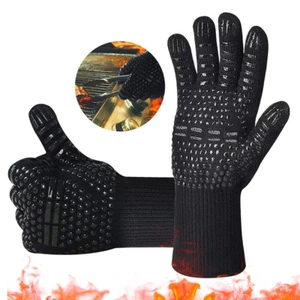 Grillhandschuhe 800°C Ofen extrem hitzebeständig, lebensmittelecht Küchengrill - Bild 1 von 7
