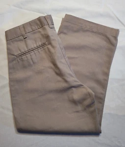 Boys Size 12 Husky Khaki School Uniform Pants with adjustable waist. - Picture 1 of 4