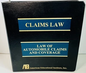 American Educational Institute Claims Law Automobile Claims & Coverage Course - Picture 1 of 9