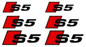 6x Audi s5 Brake caliper decals stickers 3 sizes black & red rs3 s3 a1 q3 rs5 - Picture 1 of 4