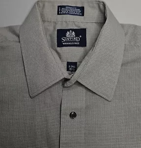 Mens Stafford Wrinkle Free Short Sleeve Button Up Shirt Size 16 1/2 X Tall - Picture 1 of 2