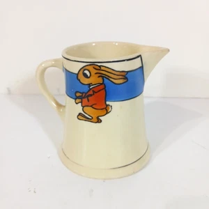 Jarra crema conejito conejo crema cerámica Roseville vintage para niños - Imagen 1 de 8