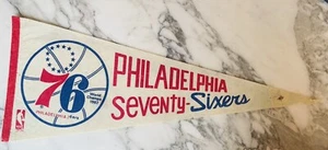 Vintage 1969 Philadelphia 76ers NBA Basketball 29" Pennant - Picture 1 of 5