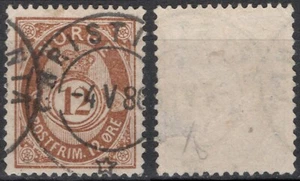 1276 Noruega 1882-85, NK 45 I, canc. Christiania 4 I 86, MI 39a, SC #42a. - Imagen 1 de 1