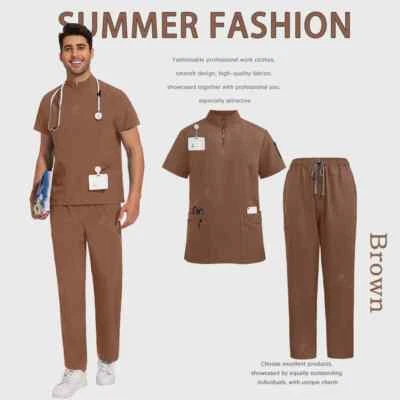 Uniformes médicos quirúrgicos conjunto de exfoliantes para mujer salón de belleza ropa de trabajo exfoliantes clínicos Foto 1 de 4