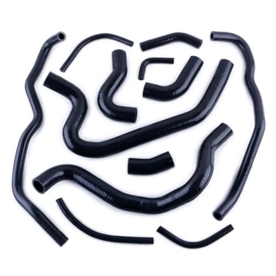 Manguera de radiador de silicona NEGRO para Toyota MR2 MK1 AW11 1984-1989 chasis 4A-GE MT Foto 1 de 4