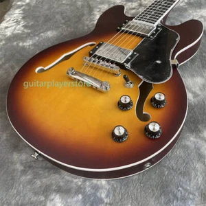 Matte Sunburst ES-339 Pickup H-H per chitarra elettrica corpo semi cavo 6 corde - Foto 1 di 10