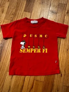 Camiseta De Colección Snoopy Peanuts Third Street EE. UU. USMC Semper Fi 2T 3T Top Marine Corp - Imagen 1 de 7