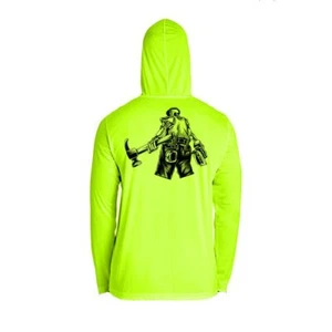 Sicherheits-T-Shirt hohe Sichtbarkeit atmungsaktives Auge Vogel Material Design mit Hoodie - Bild 1 von 23