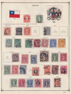 CHILE - POSTFRISCHE UND GEBRAUCHTE SAMMLUNG AUF ALBUMSEITEN - BINDDZ - Bild 1 von 5