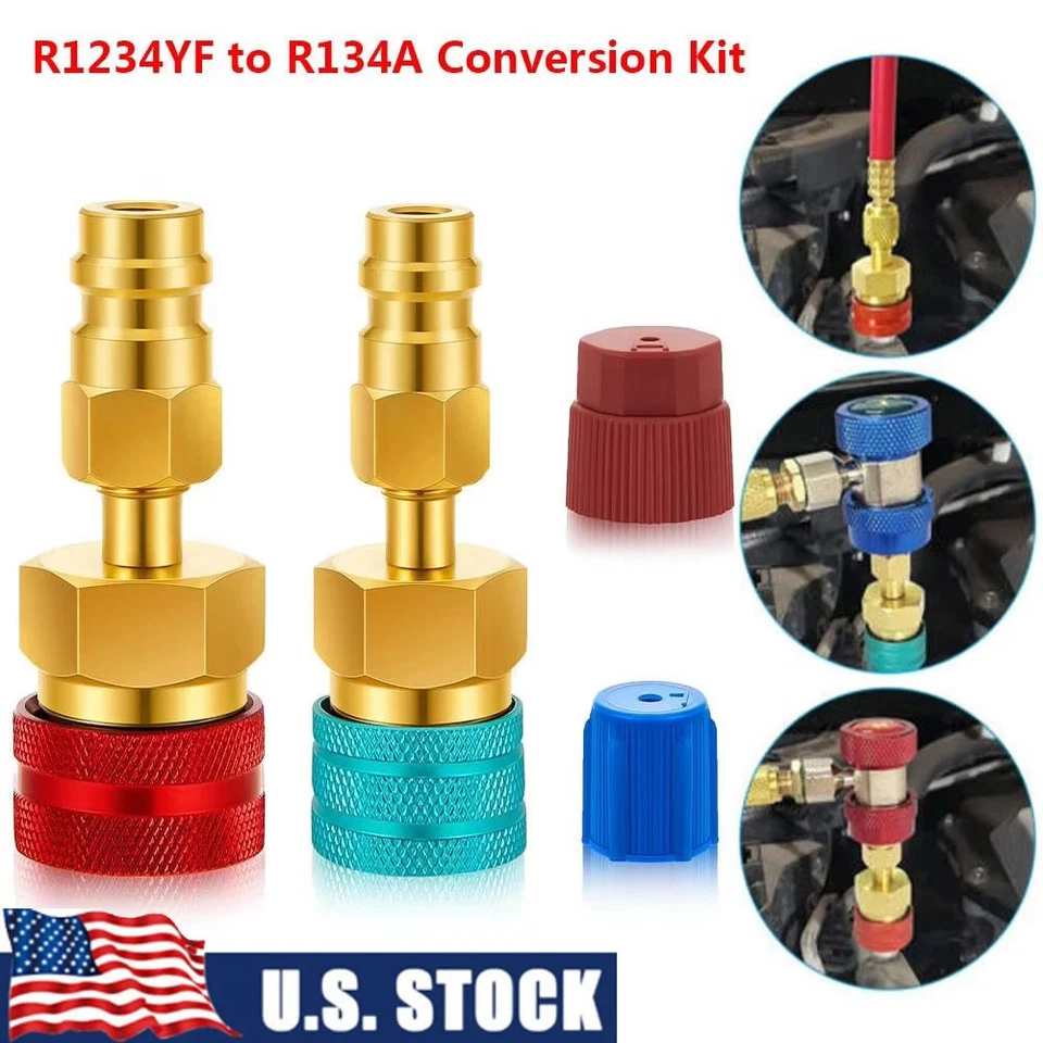 2Pack A/C Air Conditioning Quick Coupler Tank Adapter Low and High Connector Set - Image 1 of 4