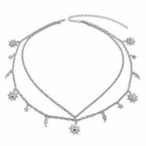 1X(Metallkettengürtel, Taillenkette, Verstellbare Silberne Taillenkette mit2687 - Picture 1 of 6