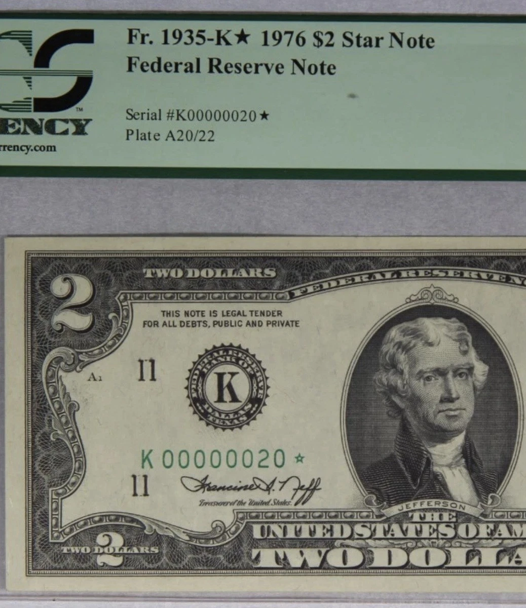 PCGS Currency 2 1976 $ US Federal Reserve Small Notes for sale | eBay