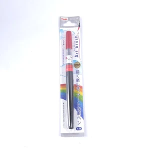 Pentel Fude Pen ART BRUSH Red 13x175mm XGFL-102 for calligraphy soft line NEW - Picture 1 of 4