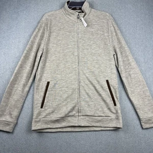 Banana Republic Jacket Mens Medium Beige Full Zip Lightweight Sweater Pockets - Picture 1 of 8