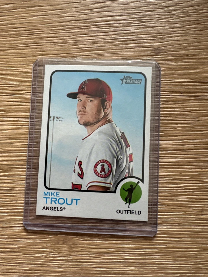 2022 Topps Heritage #100 Mike Trout - Image 1 of 2