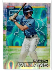 2021 Bowman's Best AQUA Lava Rifrattore RC Carson Williams #57! Vero Esordiente! /199 - Foto 1 di 2
