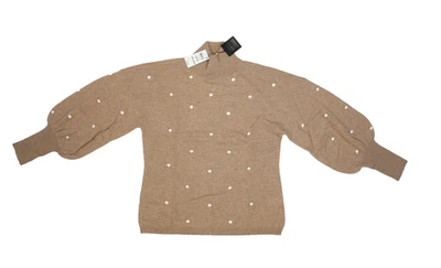 Suéter Charter Club Mujer Grande Camel 100% Cachemira Perla Punto Pullover Nuevo Foto 1 de 4