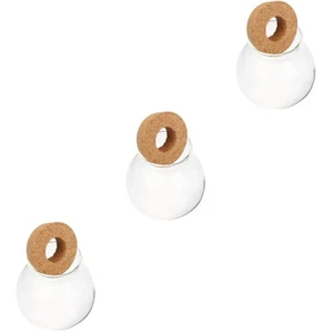 3 Stück Schreibtisch Glas Blumentopf Wasserpflanzung Terrarium Vermehrung Pflanzgefäße - Bild 1 von 12