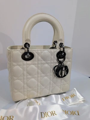 Dior Lady Dior Ivory My ABCDior Bag in Cannage Lambskin - Image 1 of 4