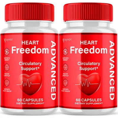 (Paquete de 2) Suplemento de glucógeno avanzado Heart Freedom Blood Support 120 cápsulas Foto 1 de 4