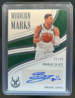 2022-23 Immaculate Brook Lopez Modern Marks Auto #71/99 Bucks - Image 1 of 2