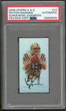 Peyton Manning Signed 2009 eTopps Allen & Ginter PSA/DNA Certified AUTO #/999