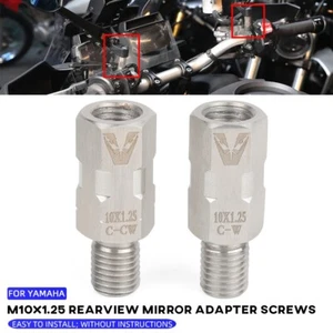 M10x1.25 Rearview Mirrors Thread Adapter Screws For YAMAHA MT-01 FZ16 Diversion - Foto 1 di 24