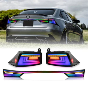 RGB LED Tail Light For Lexus IS250 300h 350 F 2014-2020 Clear Start Up Animation - Picture 1 of 13